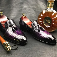 Genuine Crocodile Texture Penny Shoes BMPAS12085 image 2