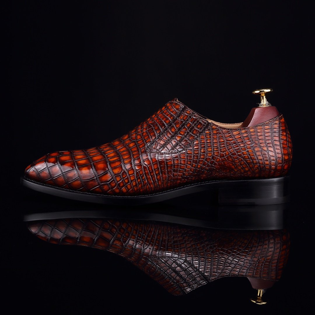 Crocodile Men’s Leather Loafer Driving Style BMBAS12058 image 8