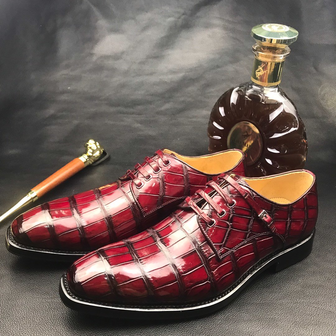 Men’s Business Shoes Crocodile Derby British Style BMBAS12086