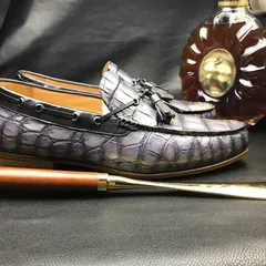 Men’s Loafers Excellent Soft Crocodile Skin Flats BMGAS12093 image 9