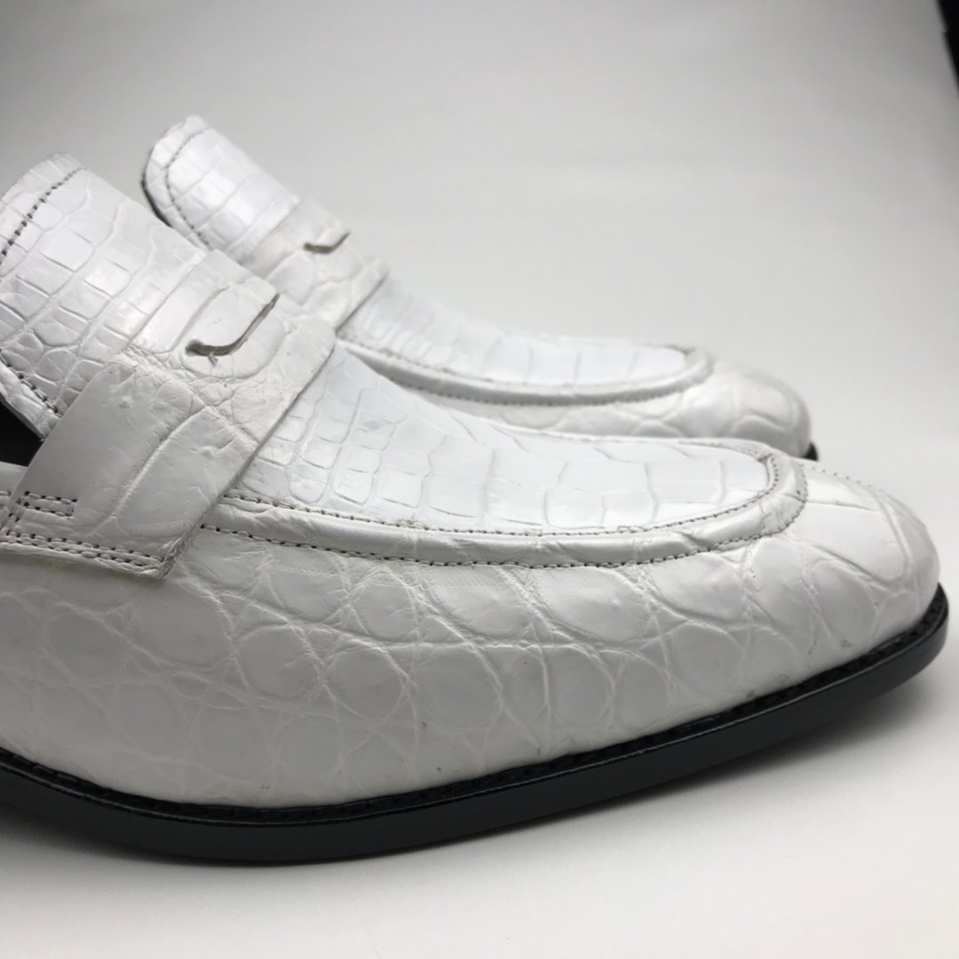 crocodile slip ons