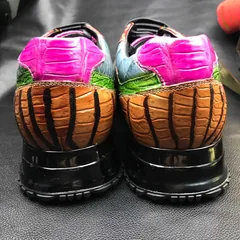 Men’s Colorful All Real Crocodile Skin Sneakers BMCAS120114 image 9