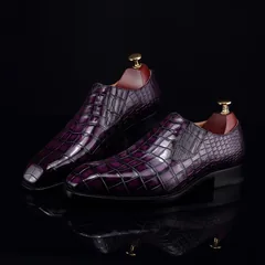 Men’s Loafer Slip On Crocodile Classical Shoes BMPAS12061 image 2