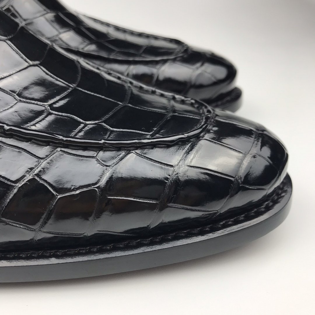 Men’s Slip-On Crocodile Driving Style Loafer BMBAS120131 image 2