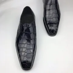 Loafers Men Crocodile Leather Fashion Slip-on Shoes BMBAS120132 image 2