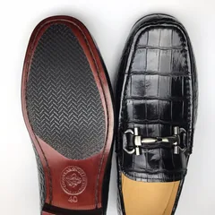 Crocodile Leather Casual Slip On Shoes Comfortable Loafer BMBAS120150 image 8
