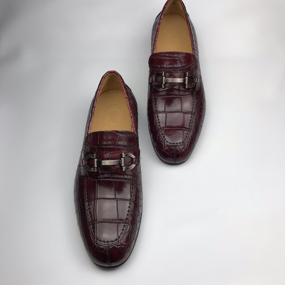 Men Slip On Crocodile Shoes Casual Comfortable Flats BMBAS120153 image 9