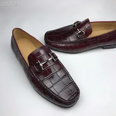 Crocodile Leather Men’s Penny Loafer BMBAS120157 image 9