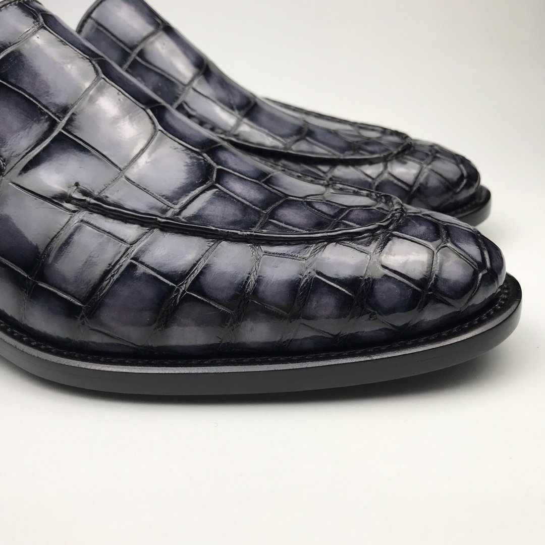 Men’s Loafers Crocodile Formal Classic Dress Shoes BMGAS12065 image 3