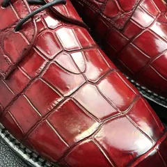 Men red gator dress shoes Classic Derby BMRAS120163 image 2