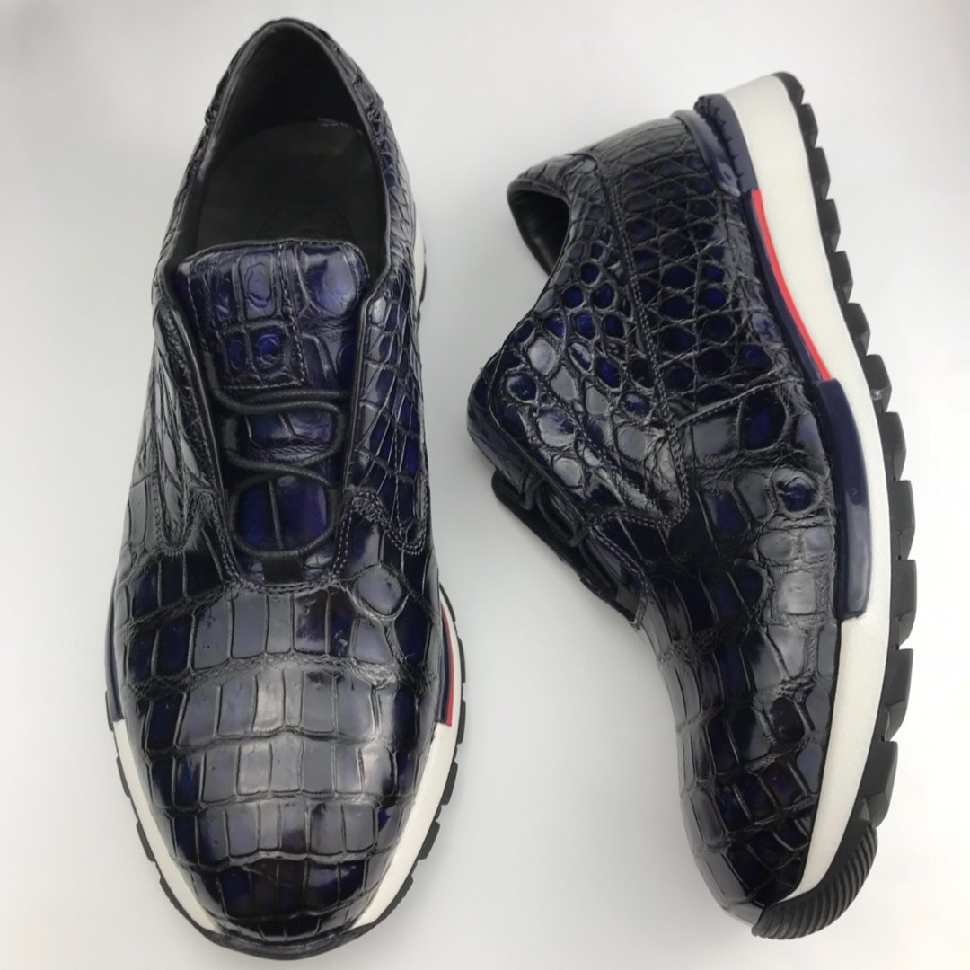 Crocodile Genuine Leather Derby Handmade Shoes BMBAS120167