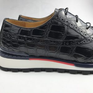 Men's Crocodile Leather Oxford Shoes Casual Sneaker
