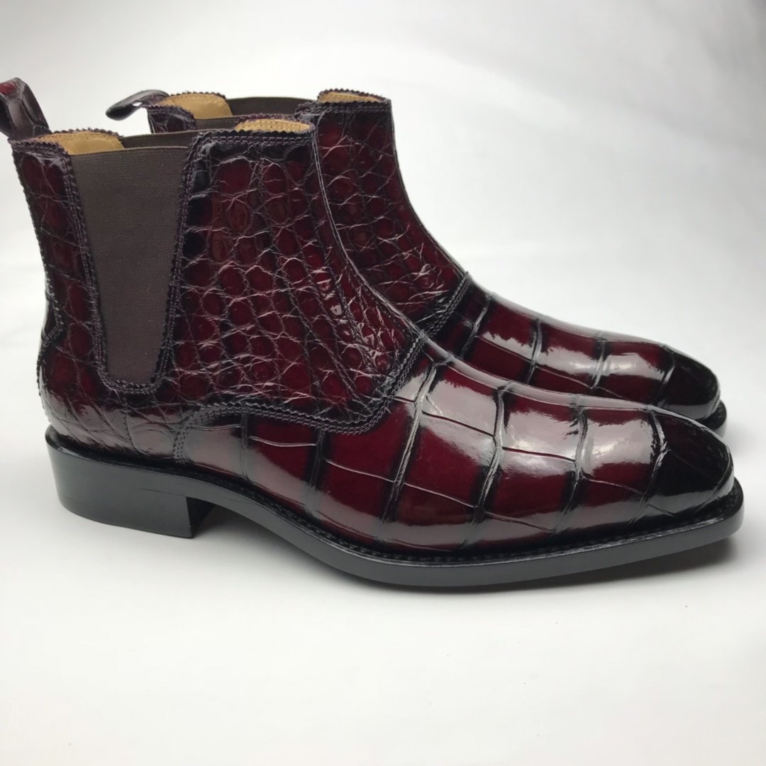 Crocodile Deluxe Strap Stitching Boots BMBAS120177 image 9