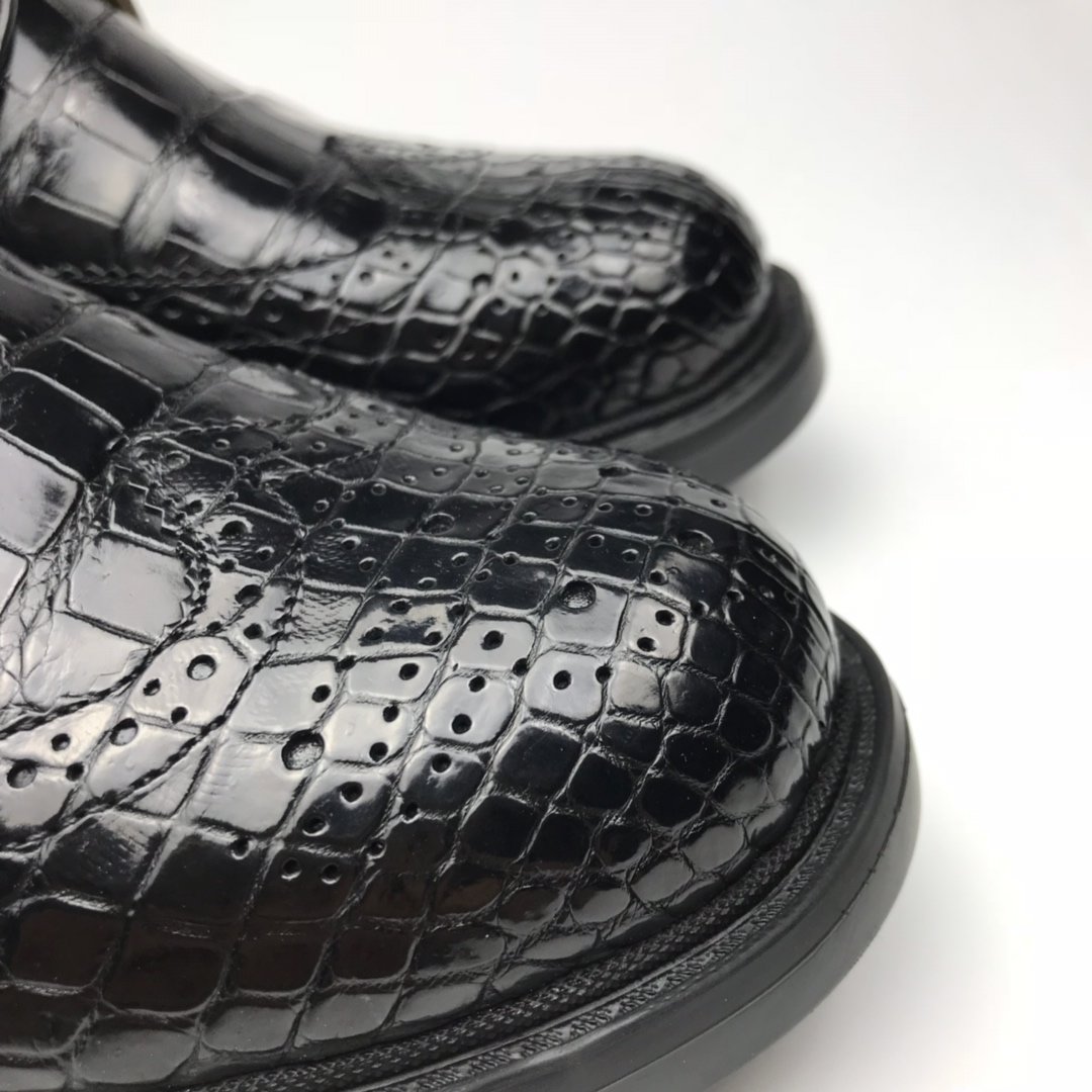 Exotic Men’s Crocodile Leather Wingtip Shoes BMBAS120180