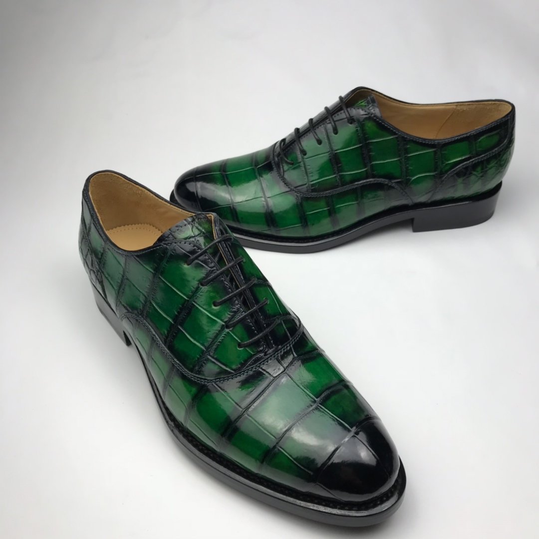 Crocodile Pattern Oxford Shoes Formal Style BMGAS120183