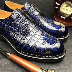 Men Crocodile Patent Dress Shoes BMBAS12068 image 2