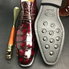 Pointed Toe Crocodile Derby Boots BMBAS120189 image 2