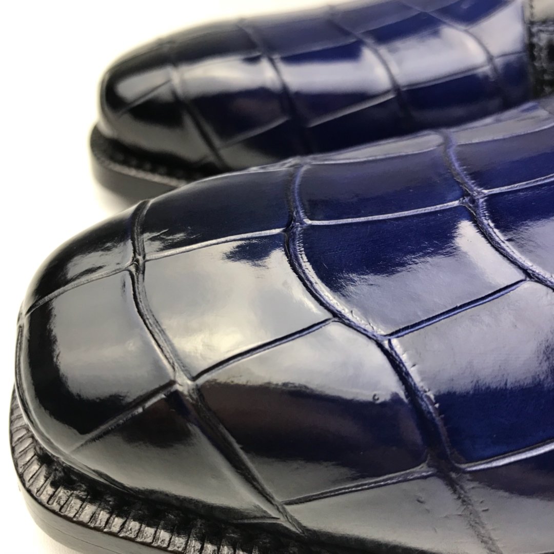 Crocodile Leather Brogues Buckle Shoes BMBAS120192