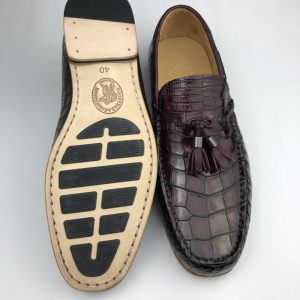 Crocodile Leather Church Tassel Loafers