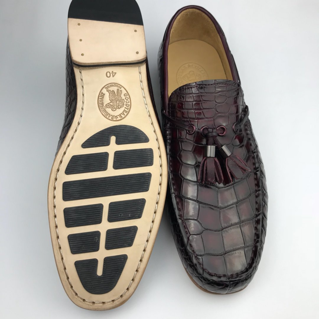 Crocodile Leather Church Tassel Loafers BMBAS120193 image 2
