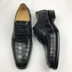 Genuine Crocodile Leather Vintage Handmade Shoes BMBAS120198 image 3