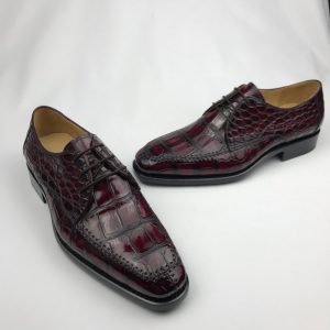 Genuine Crocodile Leather Derby Shoes