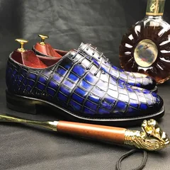 Classic Oxford Shoes Crocodile Formal Dress Shoes BMBAS12071 image 3