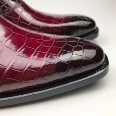 Men Dress Shoes Crocodile Pattern Oxford Business Shoe BMBAS12080 image 2