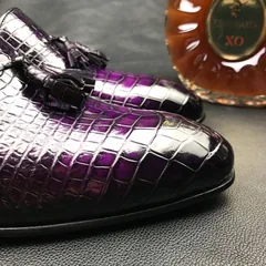 Genuine Crocodile Texture Penny Shoes BMPAS12085 image 3