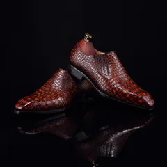 Crocodile Men’s Leather Loafer Driving Style BMBAS12058 image 9