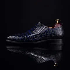 Scale-Patterned Slip-On Casual Loafers BMBAS12059 image 2