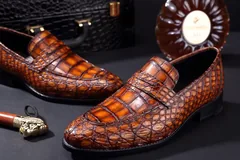 Croc Men’s Genuine Exotic Loafer Shoes BMBAS120103 image 2