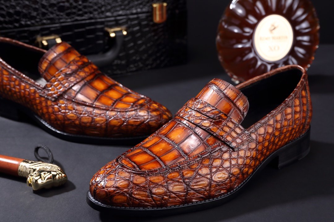 Croc Men’s Genuine Exotic Loafer Shoes BMBAS120103 image 2
