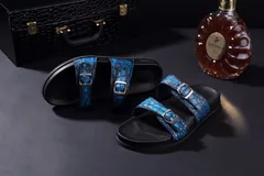 Men’s Open Toe Crocodile slippers BMBAS120107 image 9