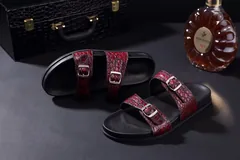 Crocodile Fashion Men Breathable Beach Slippers BMOAS120112 image 2