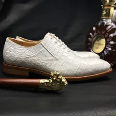 Mens Handcrafted Crocodile Oxford Shoe BMWAS120115 image 2