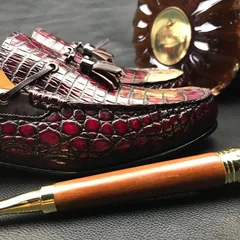 Men’s Crocodile Tassel Loafer Slip On BMBAS120122 image 2