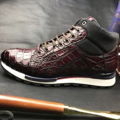 Men’s Casual Crocodile Leather Fashion Sneaker Shoes BMBAS120125 image 3