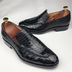 Men’s Slip-On Crocodile Driving Style Loafer BMBAS120131 image 3