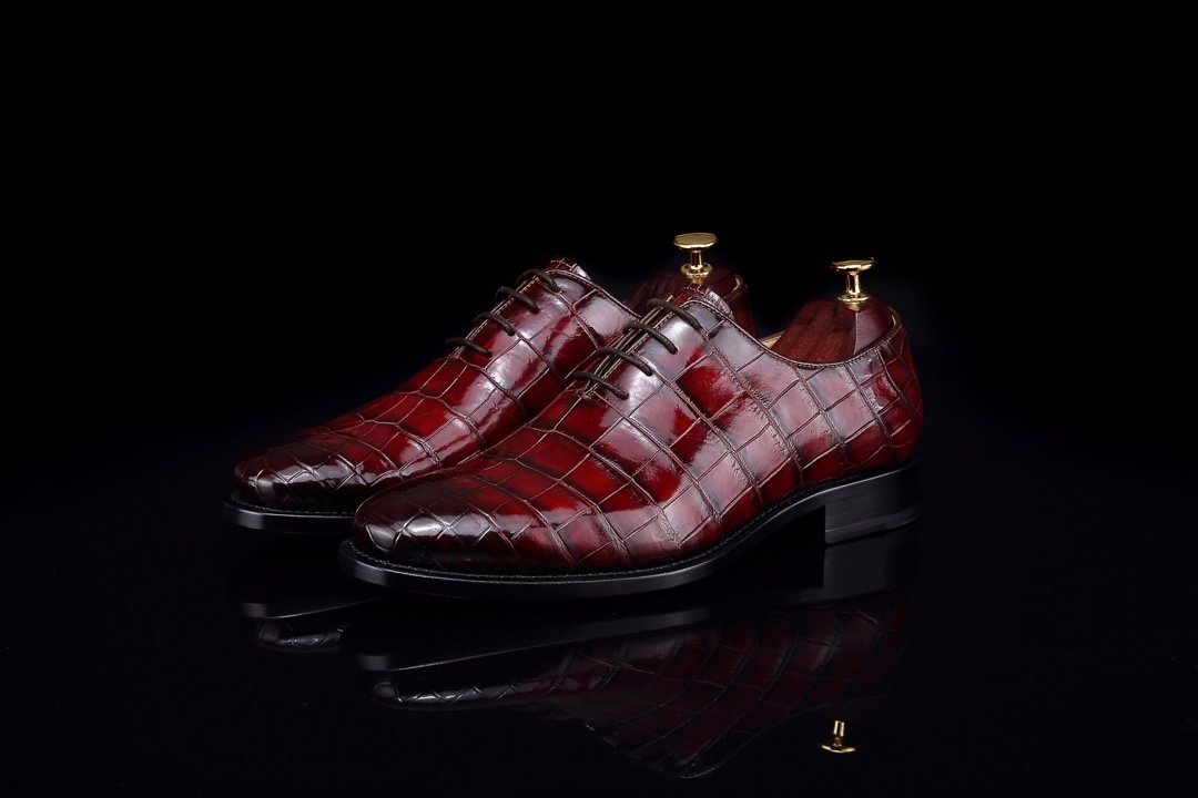 Mens classic Oxfords Crocodile Wedding Shoes BMBAS120140 image 3