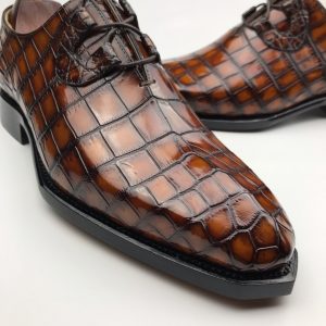 Handmade Chinese Shoes Crocodile Oxford