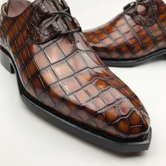 Handmade Chinese Shoes Crocodile Oxford BMBAS120144 image 2