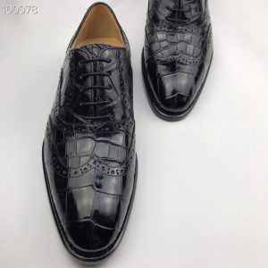Men's Crocodile with Leather Sole Oxford