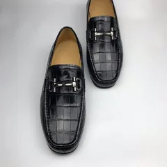 Crocodile Leather Casual Slip On Shoes Comfortable Loafer BMBAS120150 image 9