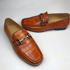 Mens Crocodile Loafers Slip on Boat Shoes BMBAS120152 image 3