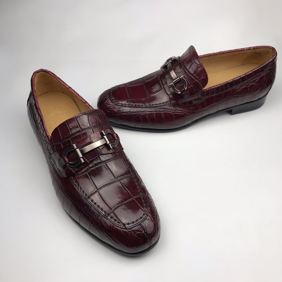 Men Slip On Crocodile Shoes Casual Comfortable Flats BMBAS120153