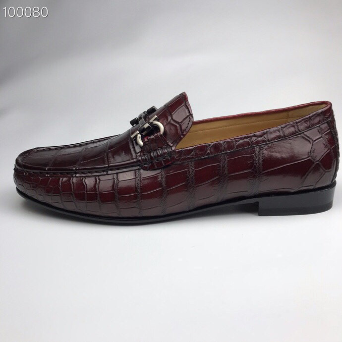 Crocodile Leather Men’s Penny Loafer BMBAS120157