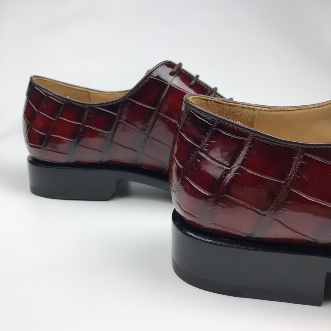 Oxford Crocodile Dress Shoes Comfortable Classic Design BMBAS120164 image 3