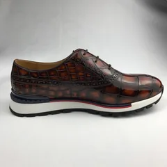 Men’s Crocodile Oxfords Shoes Brogue Casual Dress BMBAS120169 image 3