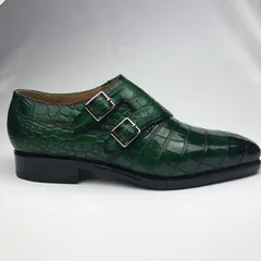 Men’s Crocodile Cap Toe Double Monk Strap BMGAS120171 image 3